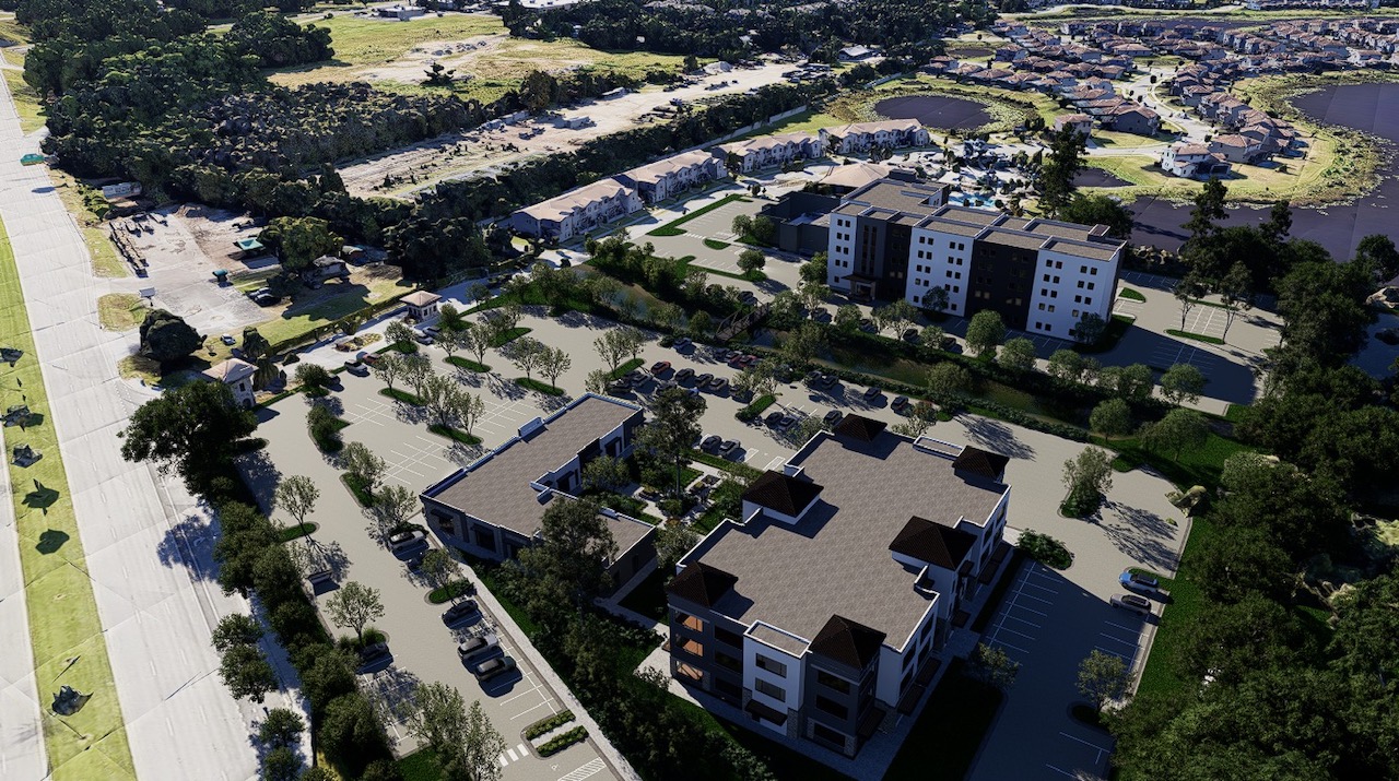 Aerial development rendering